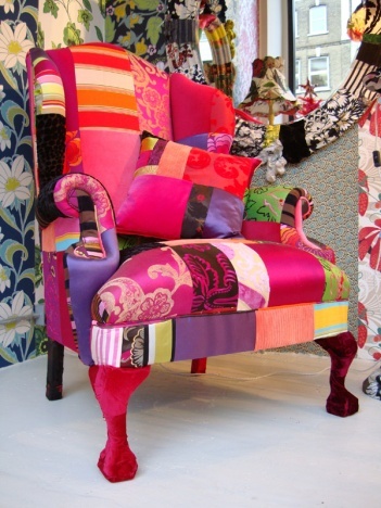 Patchwork chairs seem to be everywhere now. Kelly Swallow and Squint were the originators of this style in the UK and it has been copied by many people since, with varying degrees of success! I love the look in theory but not sure if it would work in my living room in practice ( and would definitely not be suitable for a first project). 